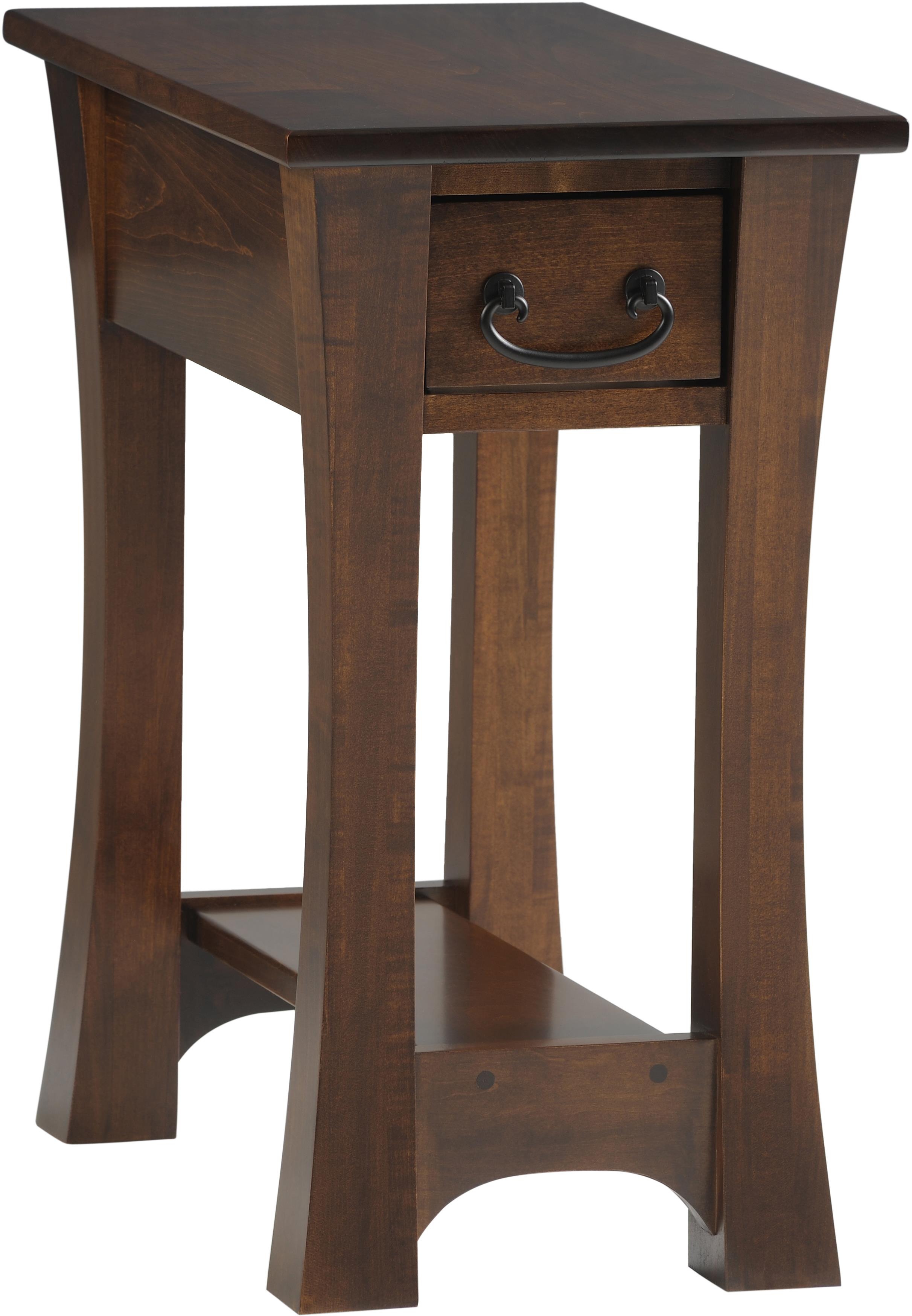 Y & T Woodcraft Woodbury Chairside Table with Drawer Saugerties